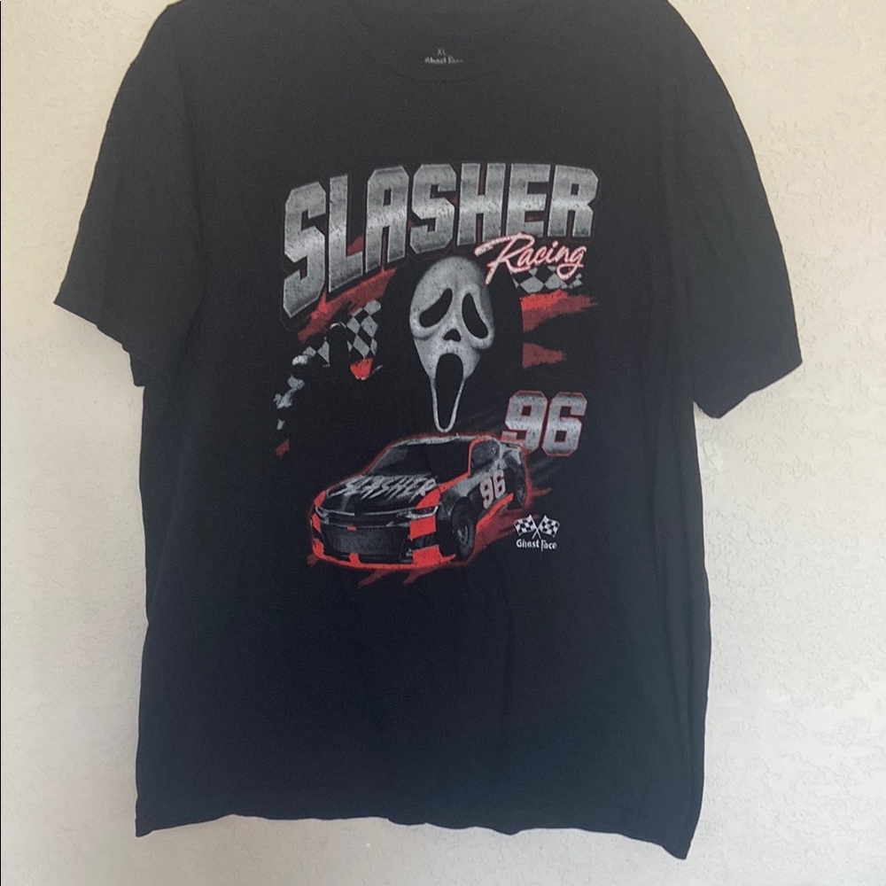 GHOST FACE Black Slasher Racing Graphic Tee